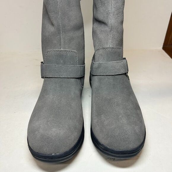 Baretraps Womens 6 M Gunmetal Gray Adele Leather Flat Mid Calf Boots NIB LF2 - Picture 7 of 7